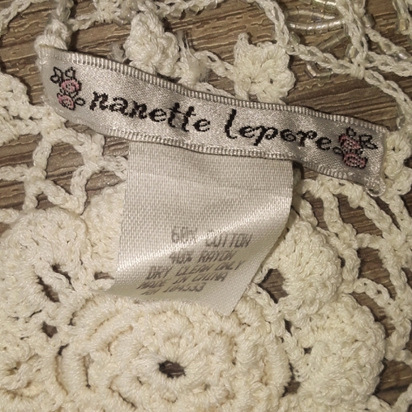 NANETTE LEPORE vintage crochet shawl - Picture 5 of 7